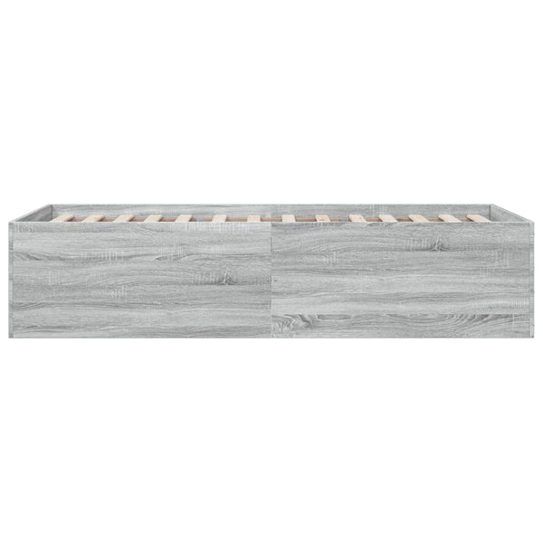Bettgestell Hegedus 90x200cm grau (Holz)