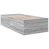 Bettgestell Hegedus 90x200cm grau (Holz)