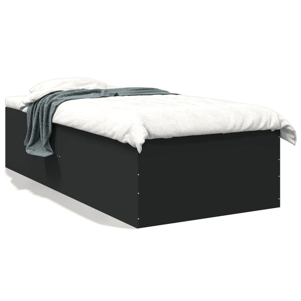 Schwarzes Holzbettgestell Hegedus 90x190cm