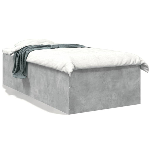 Bettgestell Hegedus 90x190cm (Holz, Betongrau)