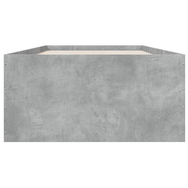 Bettgestell Hegedus 90x190cm (Holz, Betongrau)