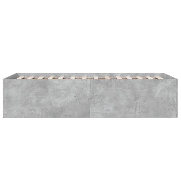 Bettgestell Hegedus 90x190cm (Holz, Betongrau)