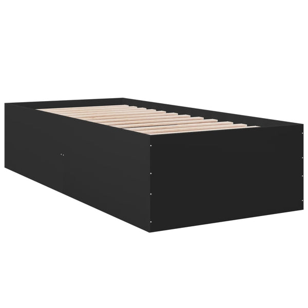 Bettrahmen Hegedus 75x190cm schwarz (Holz)