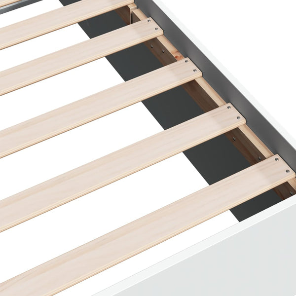 Hegedus weißes Bettgestell 150x200cm (Holz)