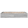 Hegedus graues Bettgestell 135x190cm (Holz)