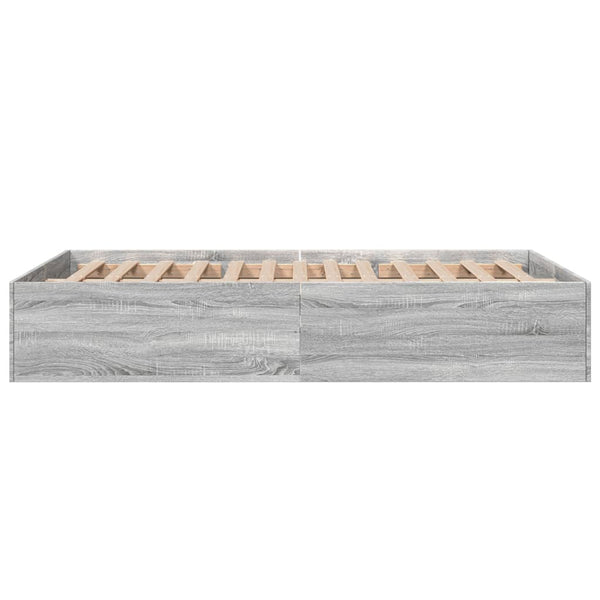 Hegedus graues Bettgestell 135x190cm (Holz)