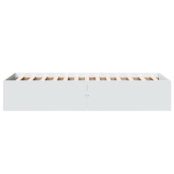 Bettrahmen Hegedus aus weißem Holz 100x200cm