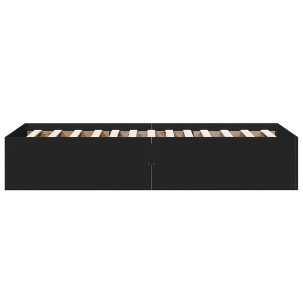 Schwarzes Holzbettgestell Hegedus 100x200cm
