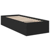 Schwarzes Holzbettgestell Hegedus 100x200cm