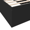 Schwarzes Holzbettgestell Hegedus 100x200cm