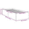 Schwarzes Holzbettgestell Hegedus 100x200cm