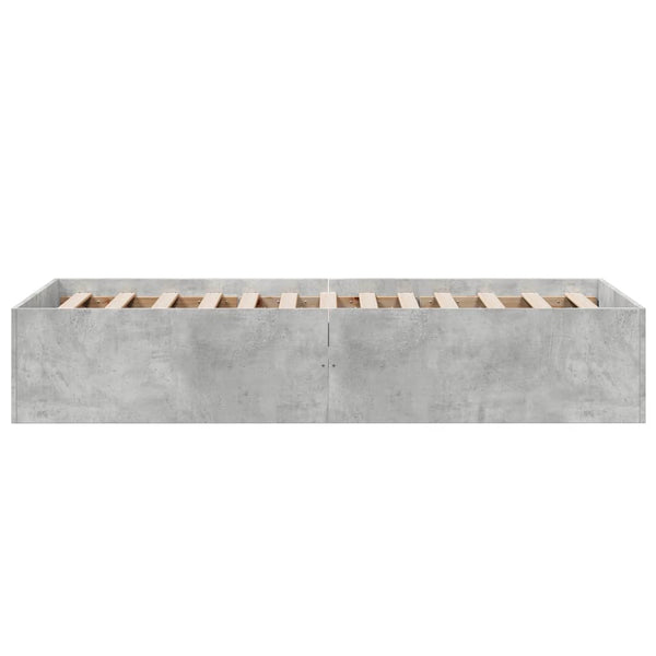 Bettgestell Hegedus 100x200cm (Holz, betongrau)
