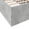 Bettgestell Hegedus 100x200cm (Holz, betongrau)