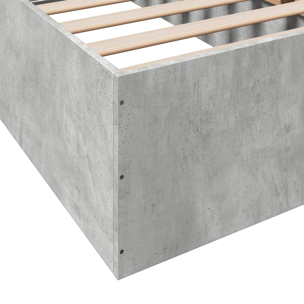 Bettgestell Hegedus 100x200cm (Holz, betongrau)