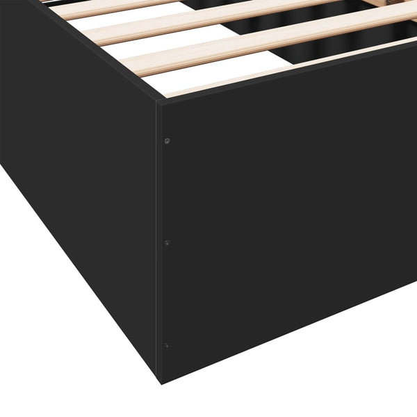Hegedus Bettrahmen schwarz 90x190cm (Holz)