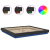 Schwarzes Bettgestell mit LED-Beleuchtung Dmitru 200x200cm (Holz)