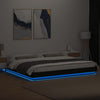 Schwarzes Bettgestell mit LED-Beleuchtung Dmitru 180x200cm (Holz)