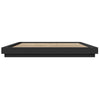Schwarzes Bettgestell mit LED-Beleuchtung Dmitru 180x200cm (Holz)