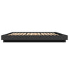 Schwarzes Bettgestell mit LED-Beleuchtung Dmitru 180x200cm (Holz)