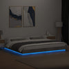Betongraues Bettgestell mit LED-Beleuchtung Dmitru 180x200cm (Holz)