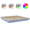 Graues Bettgestell Dmitru 180x200cm (mit LED-Beleuchtung, Sonoma, Holz)