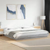 Graues Bettgestell Dmitru 180x200cm (mit LED-Beleuchtung, Sonoma, Holz)