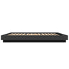 Schwarzes Bettgestell mit LED-Beleuchtung Dmitru 150x200cm (Holz)