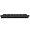Schwarzes Bettgestell mit LED-Beleuchtung Dmitru 120x200cm (Holz)