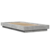 Betongraues Bettgestell mit LED-Beleuchtung Dmitru 100x200cm (Holz)