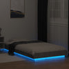Betongraues Bettgestell mit LED-Beleuchtung Dmitru 100x200cm (Holz)
