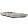 Betongraues Bettgestell mit LED-Beleuchtung Dmitru 100x200cm (Holz)