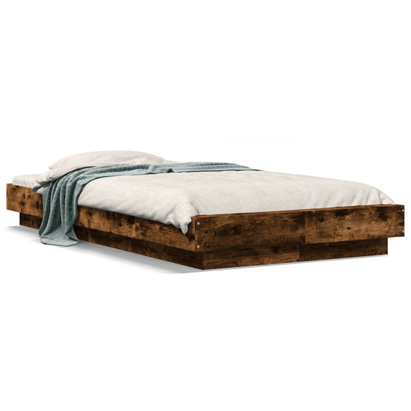 Bettgestell Savutammi Dmitru 100x200cm (mit LED-Beleuchtung, Holz)