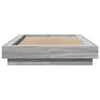 Graues Bettgestell Dmitru 100x200cm (mit LED-Beleuchtung, Sonoma, Holz)