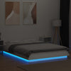 Weißes Bettgestell mit LED-Beleuchtung Dmitru 135x190cm (Holz)
