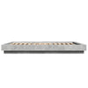 Betongrauer Bettrahmen mit LED-Beleuchtung Dmitru 135x190cm (Holz)