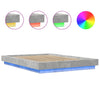 Betongrauer Bettrahmen mit LED-Beleuchtung Dmitru 135x190cm (Holz)