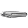 Graues Bettgestell Dmitru 135x190cm (mit LED-Beleuchtung, Sonoma, Holz)