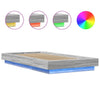 Graues Bettgestell mit LED-Beleuchtung Dmitru 75x190cm (Holz)