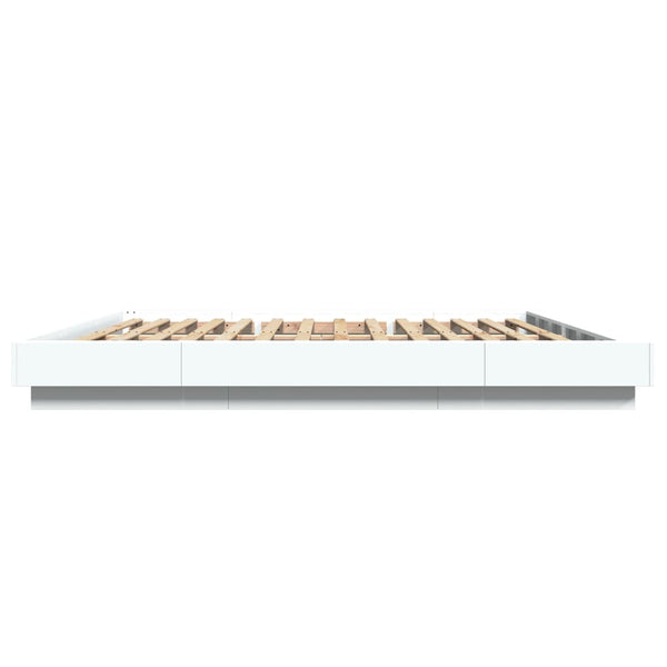 Bettgestell Elmer 200x200cm, weiß (Holz)