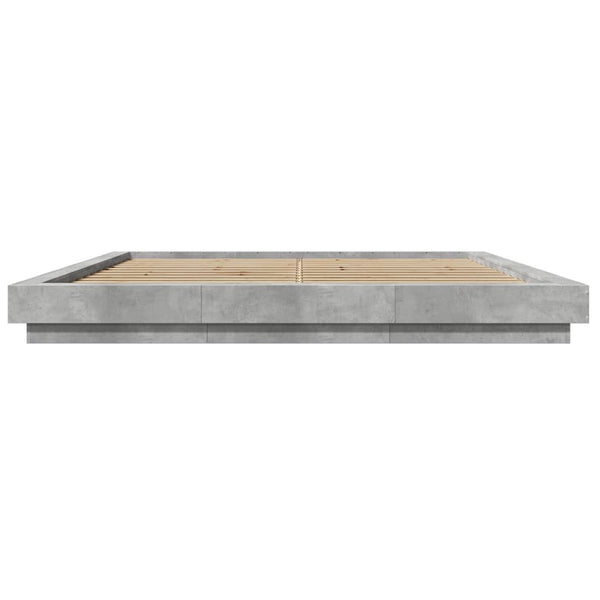 Bettgestell Elmer 200x200cm, betongrau (Holz)