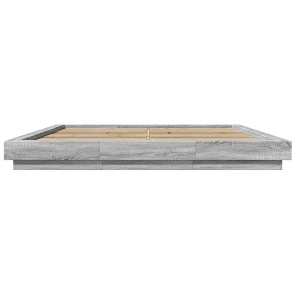 Graues Bettgestell Elmer 200x200cm (Holz)