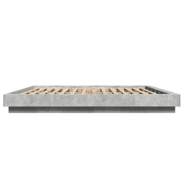 Bettrahmen Elmer 180x200cm, betongrau (Holz)
