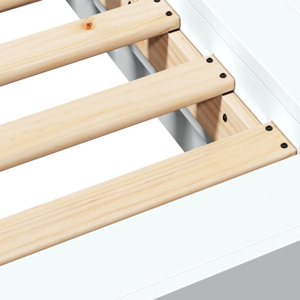 Weißes Bettgestell Elmer 160x200cm (Holz)