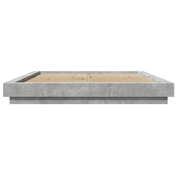 Betongraues Bettgestell Elmer 160x200cm (Holz)