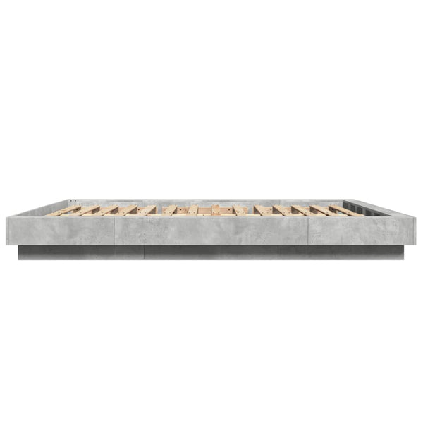 Betongraues Bettgestell Elmer 160x200cm (Holz)