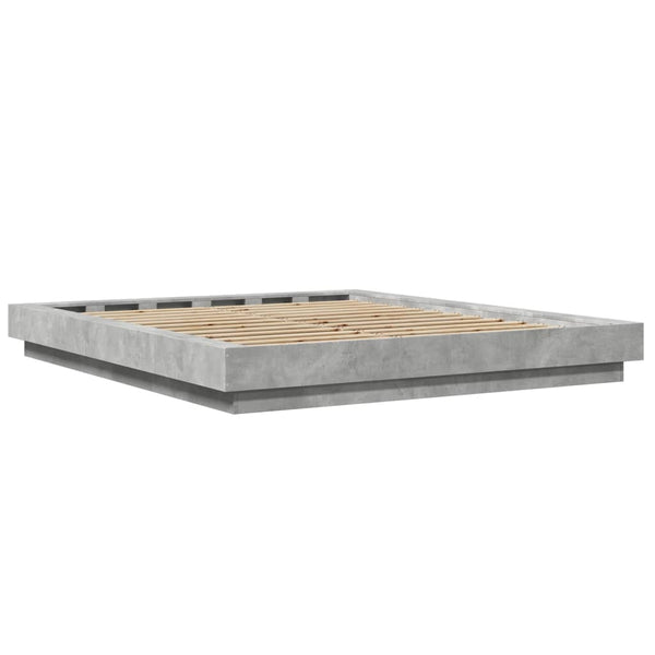 Betongraues Bettgestell Elmer 160x200cm (Holz)