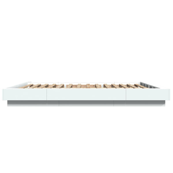Weißes Bettgestell Elmer 150x200cm (Holz)
