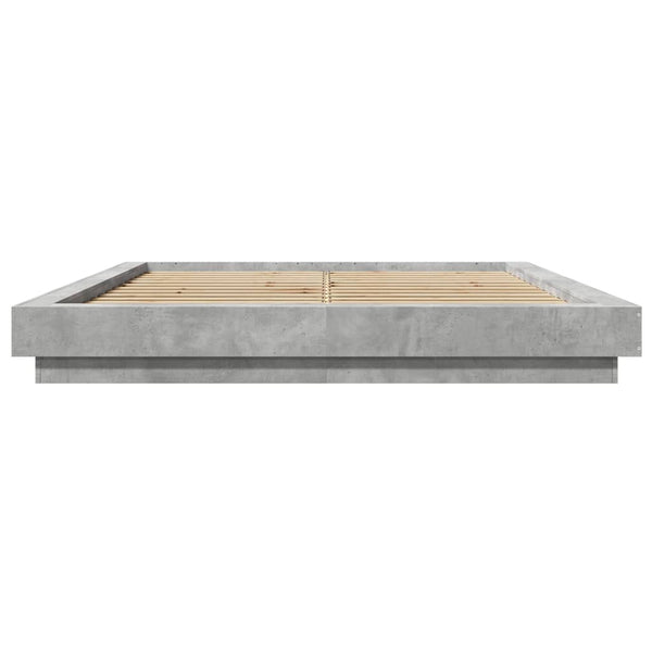 Bettgestell Elmer 150x200cm betongrau (Holz)