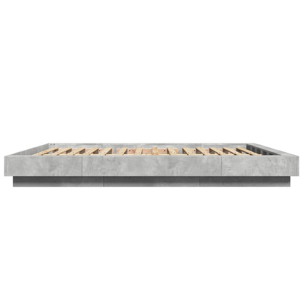 Bettgestell Elmer 150x200cm betongrau (Holz)