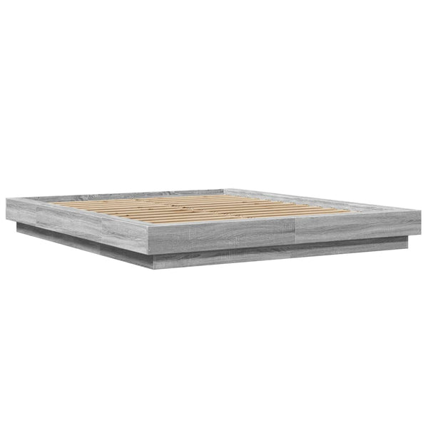 Graues Bettgestell Elmer 150x200cm (Holz)